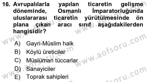 Aile Ekonomisi Dersi 2018 - 2019 Yılı 3 Ders Sınav Soruları 16. Soru