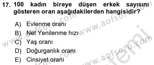 Aile Ekonomisi Dersi 2018 - 2019 Yılı 3 Ders Sınav Soruları 17. Soru