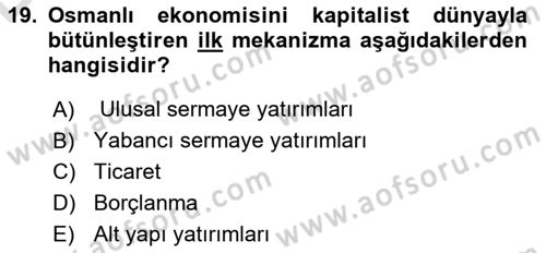 Aile Ekonomisi Dersi 2018 - 2019 Yılı 3 Ders Sınav Soruları 19. Soru