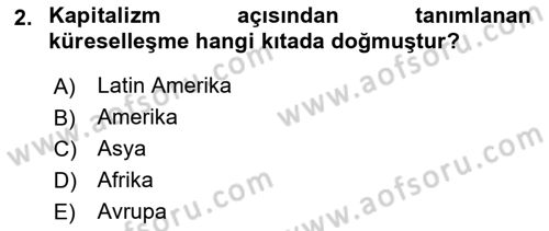 Aile Ekonomisi Dersi 2018 - 2019 Yılı 3 Ders Sınav Soruları 2. Soru
