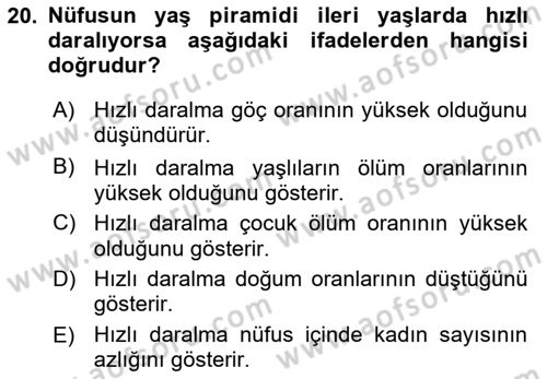 Aile Ekonomisi Dersi 2018 - 2019 Yılı 3 Ders Sınav Soruları 20. Soru