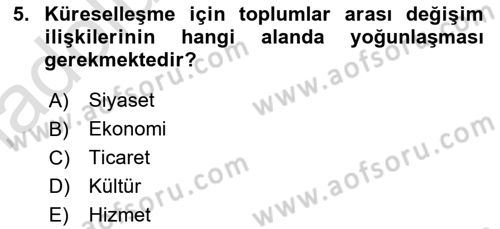 Aile Ekonomisi Dersi 2018 - 2019 Yılı 3 Ders Sınav Soruları 5. Soru