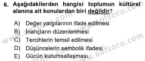 Aile Ekonomisi Dersi 2018 - 2019 Yılı 3 Ders Sınav Soruları 6. Soru