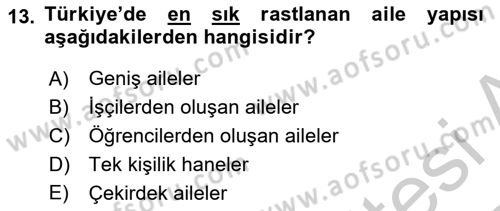 Aile Ekonomisi Dersi 2018 - 2019 Yılı Yaz Okulu Sınav Soruları 13. Soru
