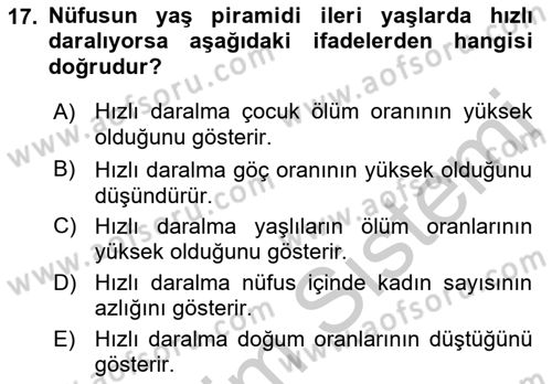 Aile Ekonomisi Dersi 2018 - 2019 Yılı Yaz Okulu Sınav Soruları 17. Soru