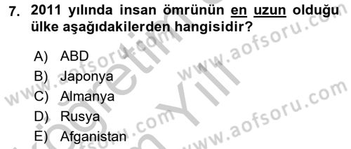 Aile Ekonomisi Dersi 2018 - 2019 Yılı Yaz Okulu Sınav Soruları 7. Soru