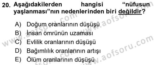 Aile Ekonomisi Dersi Ara Sınavı Deneme Sınav Soruları 20. Soru