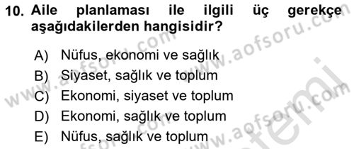 Aile Ekonomisi Dersi 2019 - 2020 Yılı (Final) Dönem Sonu Sınav Soruları 10. Soru