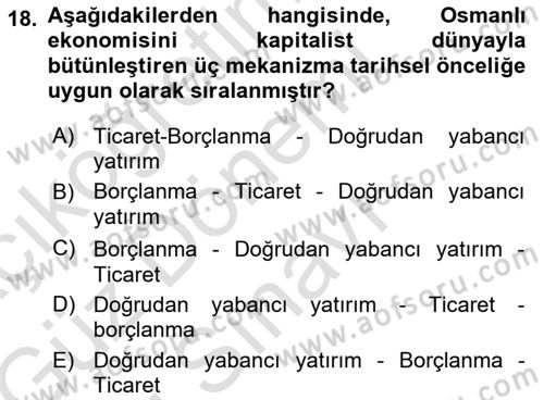 Aile Ekonomisi Dersi 2019 - 2020 Yılı (Final) Dönem Sonu Sınav Soruları 18. Soru