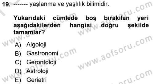 Aile Ekonomisi Dersi 2019 - 2020 Yılı (Final) Dönem Sonu Sınav Soruları 19. Soru