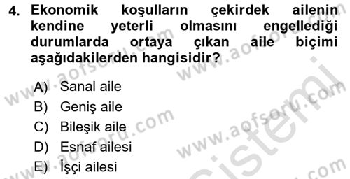 Aile Ekonomisi Dersi 2019 - 2020 Yılı (Final) Dönem Sonu Sınav Soruları 4. Soru
