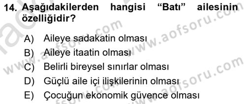 Aile Ekonomisi Dersi 2020 - 2021 Yılı Yaz Okulu Sınav Soruları 14. Soru