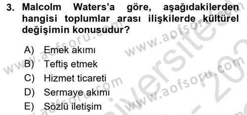Aile Ekonomisi Dersi 2020 - 2021 Yılı Yaz Okulu Sınav Soruları 3. Soru