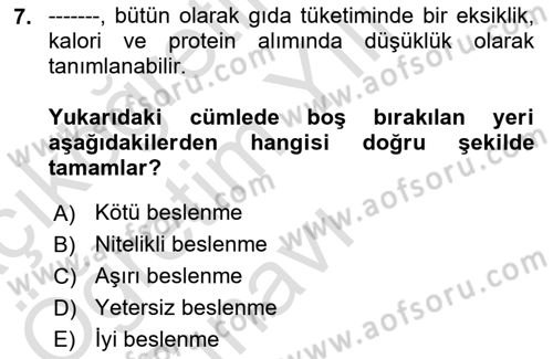 Aile Ekonomisi Dersi 2020 - 2021 Yılı Yaz Okulu Sınav Soruları 7. Soru