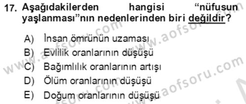Aile Ekonomisi Dersi 2021 - 2022 Yılı (Vize) Ara Sınav Soruları 17. Soru