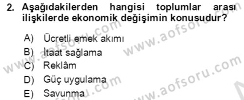 Aile Ekonomisi Dersi Ara Sınavı Deneme Sınav Soruları 2. Soru