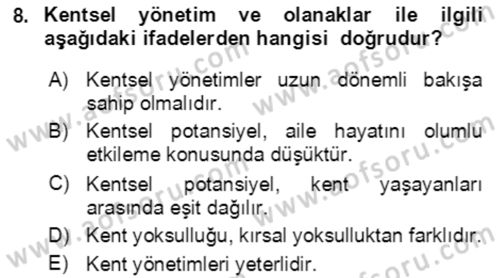 Aile Ekonomisi Dersi 2021 - 2022 Yılı (Vize) Ara Sınav Soruları 8. Soru