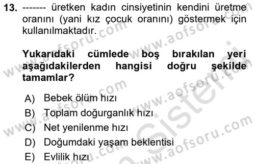 Aile Ekonomisi Dersi 2021 - 2022 Yılı (Final) Dönem Sonu Sınav Soruları 13. Soru