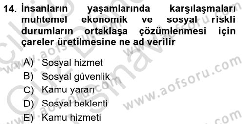 Aile Ekonomisi Dersi 2021 - 2022 Yılı (Final) Dönem Sonu Sınav Soruları 14. Soru