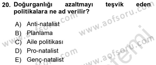 Aile Ekonomisi Dersi 2021 - 2022 Yılı (Final) Dönem Sonu Sınav Soruları 20. Soru