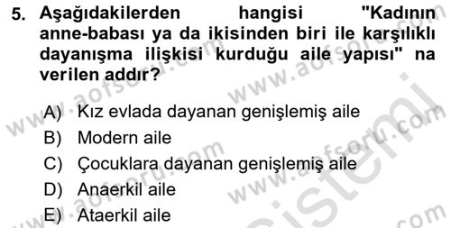 Aile Ekonomisi Dersi 2021 - 2022 Yılı (Final) Dönem Sonu Sınav Soruları 5. Soru