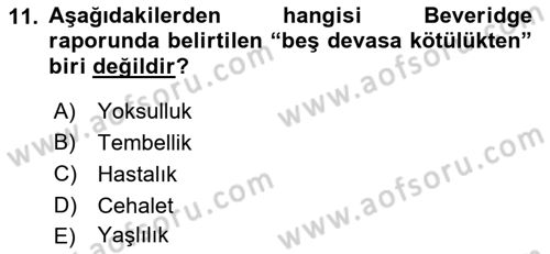 Aile Ekonomisi Dersi Yaz Okulu Sınavı Deneme Sınav Soruları 11. Soru
