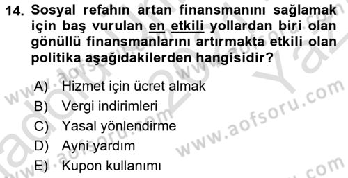 Aile Ekonomisi Dersi 2021 - 2022 Yılı Yaz Okulu Sınav Soruları 14. Soru