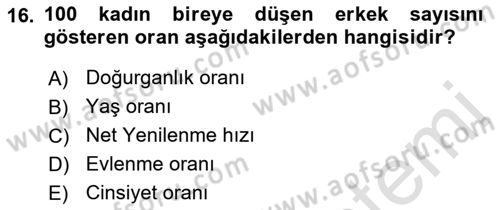 Aile Ekonomisi Dersi Yaz Okulu Sınavı Deneme Sınav Soruları 16. Soru