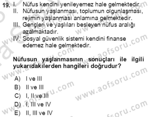 Aile Ekonomisi Dersi Ara Sınavı Deneme Sınav Soruları 19. Soru