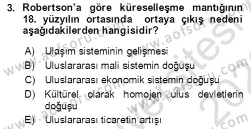 Aile Ekonomisi Dersi Ara Sınavı Deneme Sınav Soruları 3. Soru
