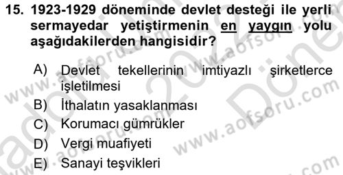 Aile Ekonomisi Dersi 2022 - 2023 Yılı (Final) Dönem Sonu Sınav Soruları 15. Soru