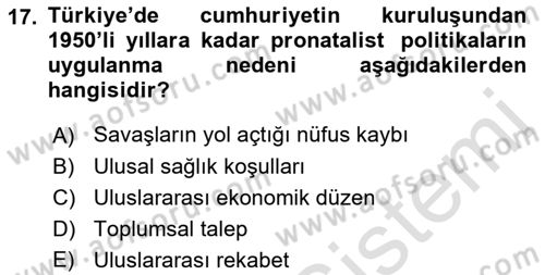 Aile Ekonomisi Dersi 2022 - 2023 Yılı (Final) Dönem Sonu Sınav Soruları 17. Soru