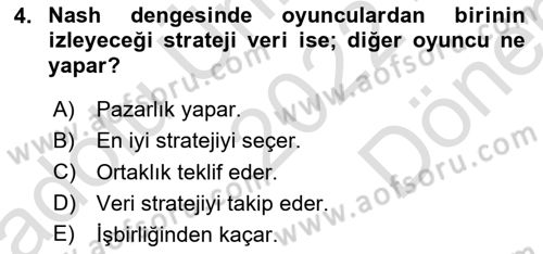 Aile Ekonomisi Dersi 2022 - 2023 Yılı (Final) Dönem Sonu Sınav Soruları 4. Soru