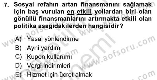 Aile Ekonomisi Dersi 2022 - 2023 Yılı (Final) Dönem Sonu Sınav Soruları 7. Soru