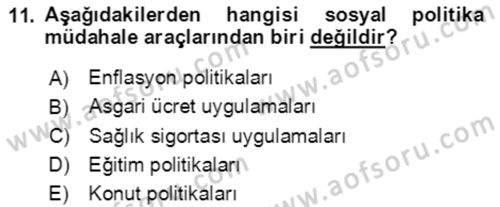 Aile Ekonomisi Dersi 2022 - 2023 Yılı Yaz Okulu Sınav Soruları 11. Soru