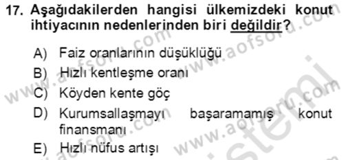 Aile Ekonomisi Dersi 2022 - 2023 Yılı Yaz Okulu Sınav Soruları 17. Soru
