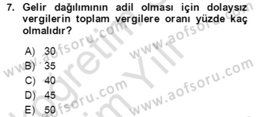 Aile Ekonomisi Dersi 2022 - 2023 Yılı Yaz Okulu Sınav Soruları 7. Soru