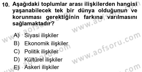 Aile Ekonomisi Dersi Ara Sınavı Deneme Sınav Soruları 10. Soru