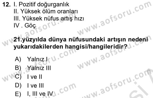 Aile Ekonomisi Dersi 2023 - 2024 Yılı (Vize) Ara Sınav Soruları 12. Soru