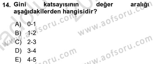 Aile Ekonomisi Dersi Ara Sınavı Deneme Sınav Soruları 14. Soru