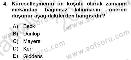 Aile Ekonomisi Dersi Ara Sınavı Deneme Sınav Soruları 4. Soru