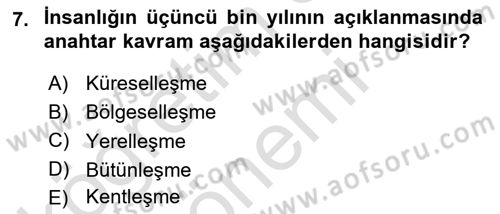 Aile Ekonomisi Dersi 2023 - 2024 Yılı (Vize) Ara Sınav Soruları 7. Soru