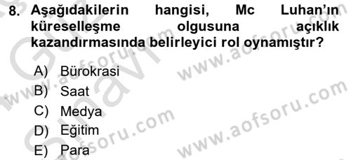 Aile Ekonomisi Dersi Ara Sınavı Deneme Sınav Soruları 8. Soru
