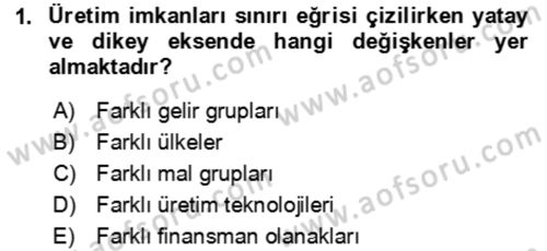 Aile Ekonomisi Dersi 2023 - 2024 Yılı Yaz Okulu Sınav Soruları 1. Soru