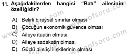 Aile Ekonomisi Dersi 2023 - 2024 Yılı Yaz Okulu Sınav Soruları 11. Soru