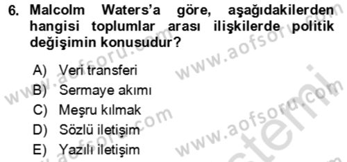 Aile Ekonomisi Dersi 2023 - 2024 Yılı Yaz Okulu Sınav Soruları 6. Soru