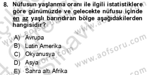 Aile Ekonomisi Dersi 2023 - 2024 Yılı Yaz Okulu Sınav Soruları 8. Soru