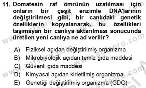 Aile Ekonomisi Dersi Ara Sınavı Deneme Sınav Soruları 11. Soru