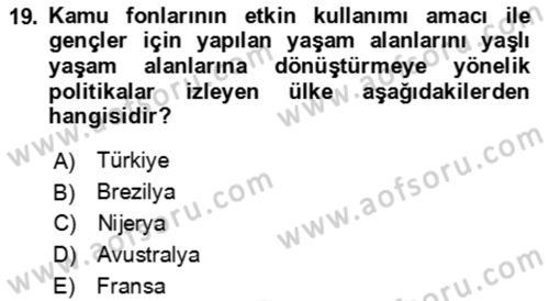 Aile Ekonomisi Dersi 2024 - 2025 Yılı (Vize) Ara Sınav Soruları 19. Soru