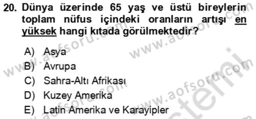 Aile Ekonomisi Dersi 2024 - 2025 Yılı (Vize) Ara Sınav Soruları 20. Soru